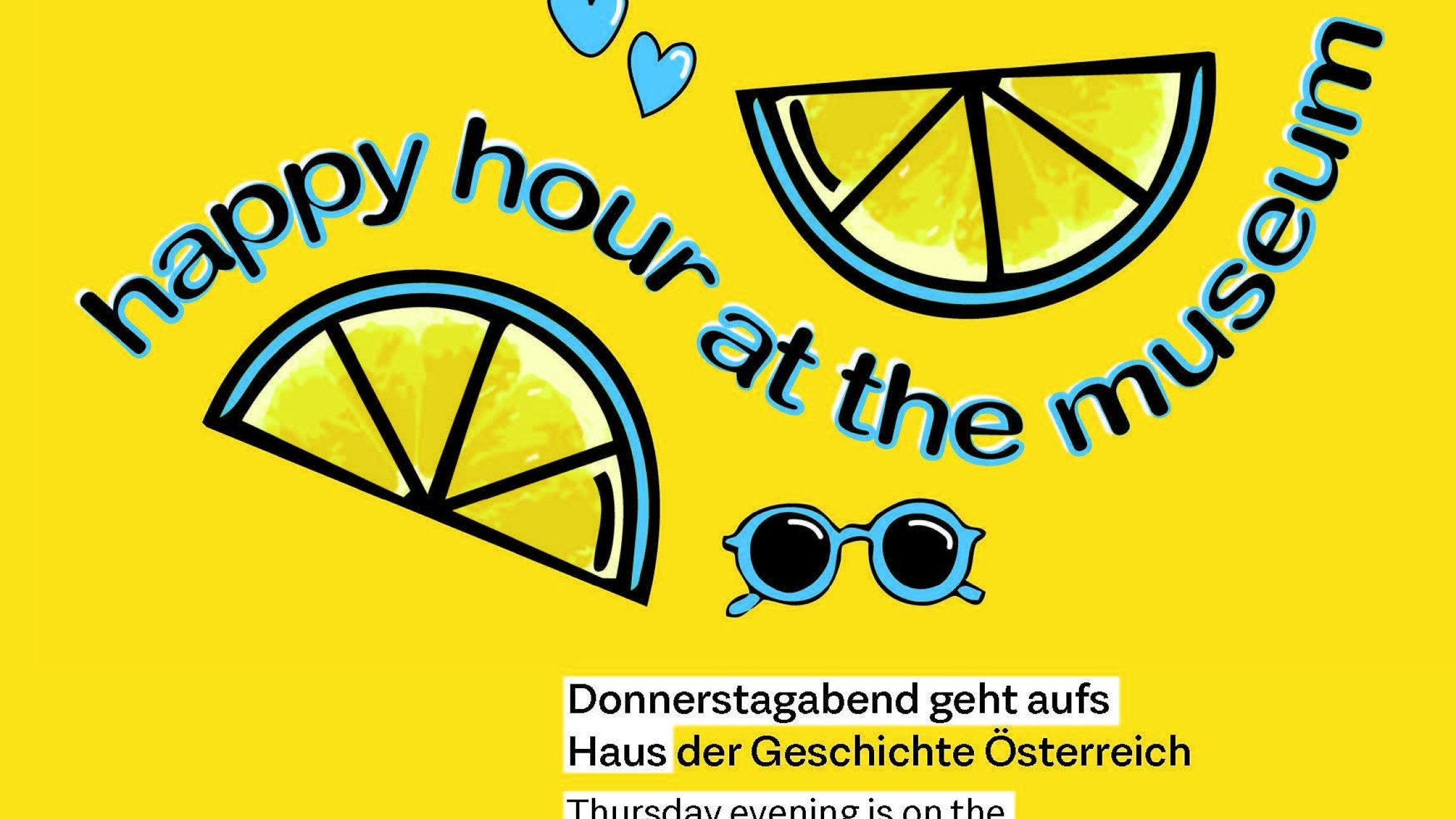 Sujet der Veranstaltung "Happy Hour at the Museum".