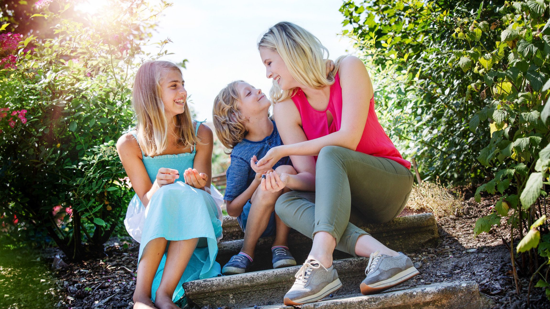 Familie zum Muttertag auf Steinstiegen
