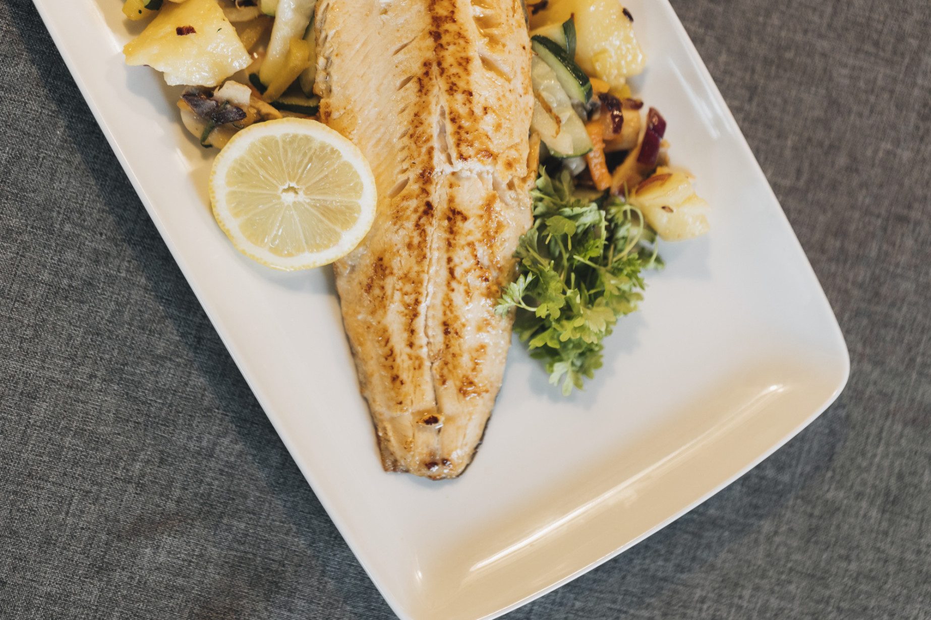 Saiblingsfilet mit hausgemachtem Gemüse