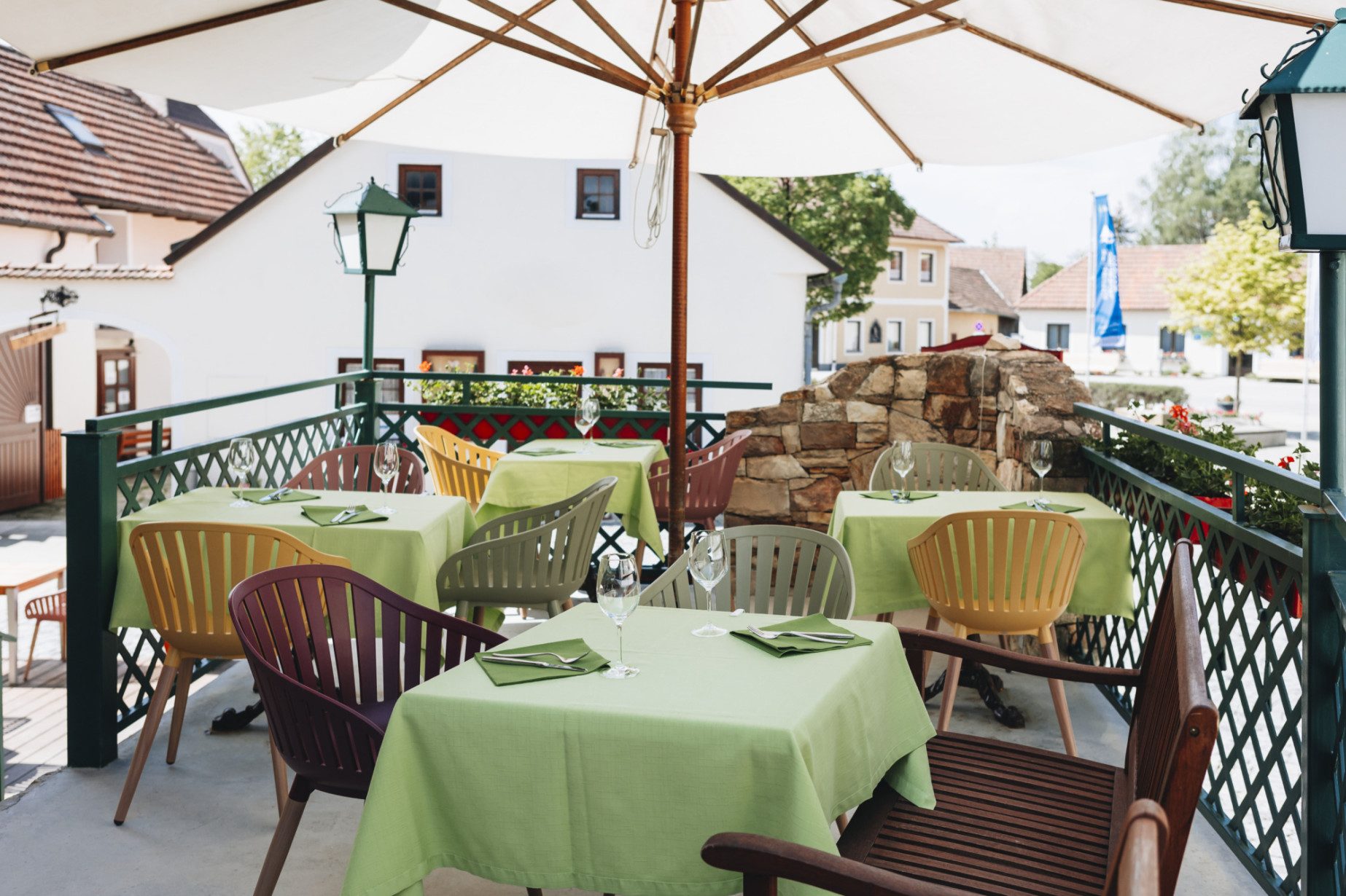 Gastgarten direkt am Welterbesteig gelegen