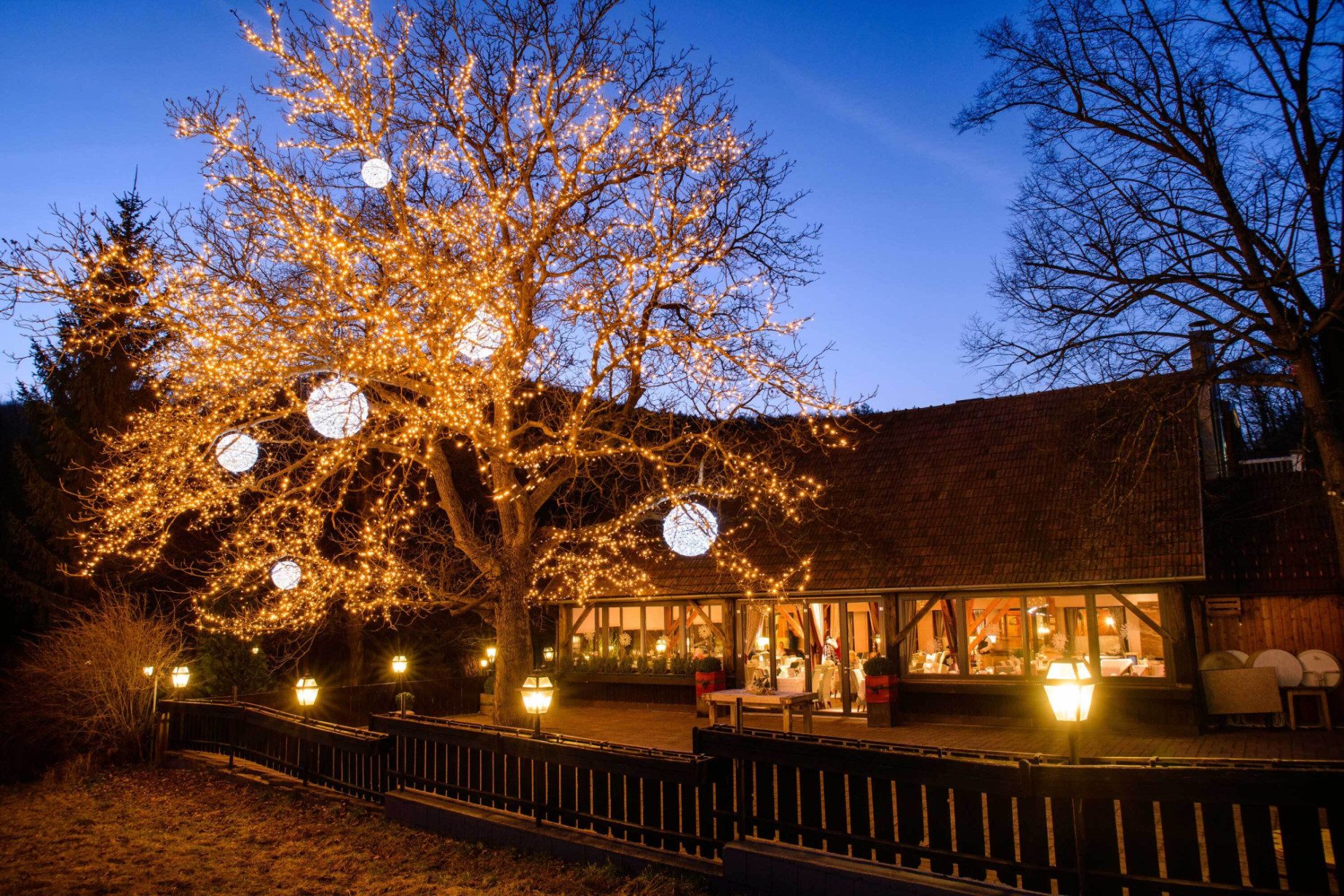 Wirsthaus mit Gastgarten und Teich