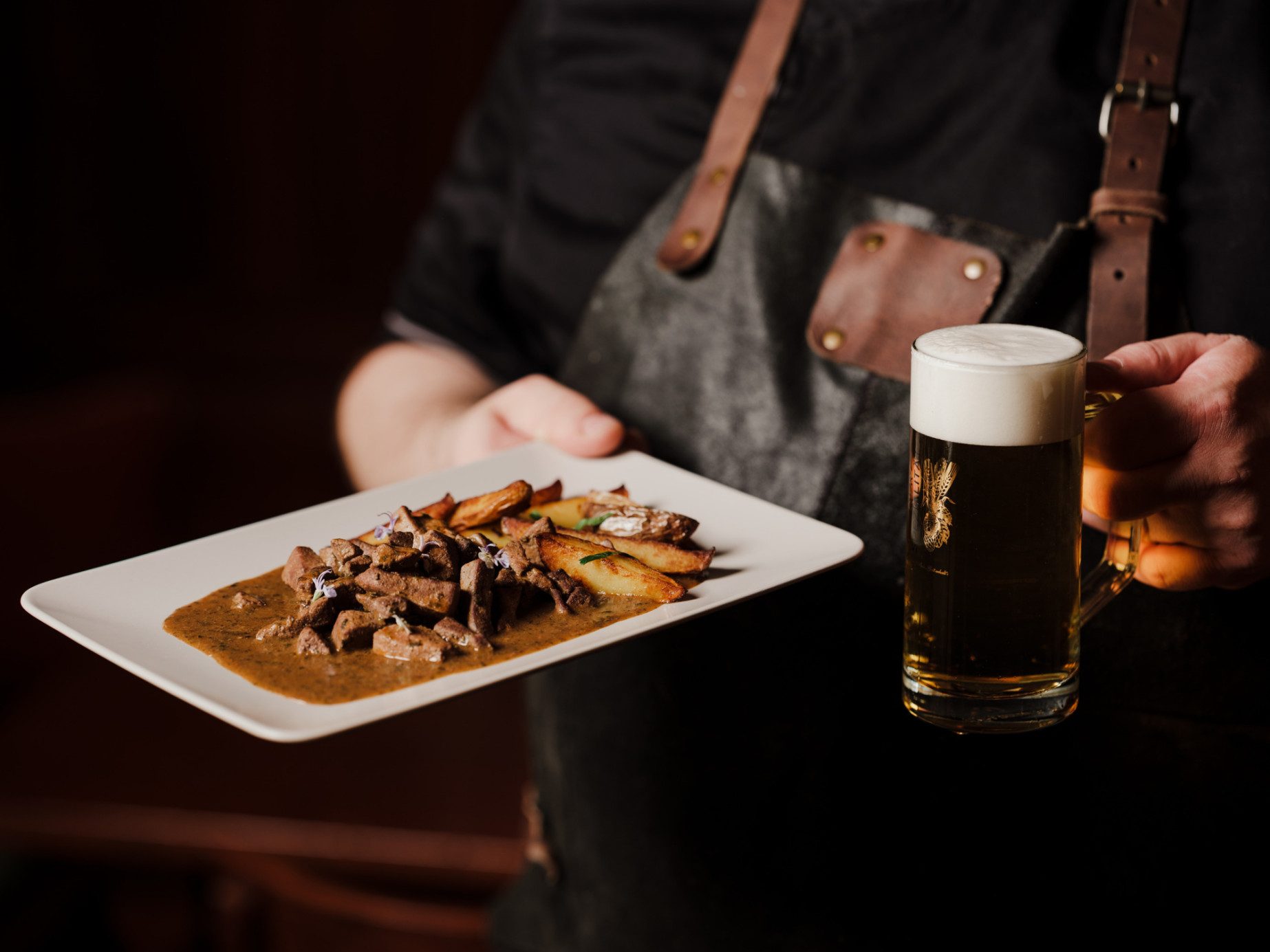 Gebratene Leber mit Bratkartoffeln