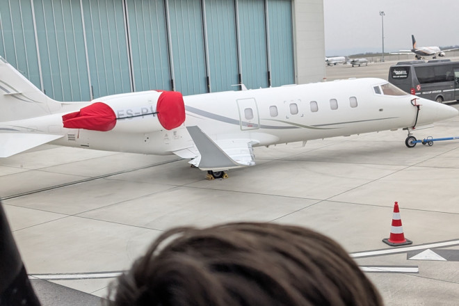 Blick auf Privatjet