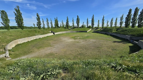 Ausgrabungen im Römischen Stadtviertel in Carnuntum.