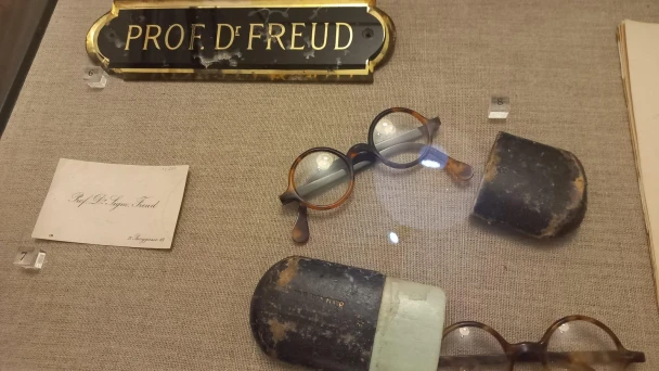 Brillen und Etui von Sigmund Freud.