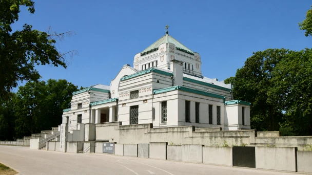 Das Gebäude des Bestattungsmuseums in der Außenansicht.