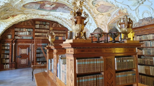 Blick in die Bibliothek des Stiftes Lilienfeld.