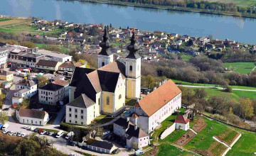 Blick auf die Basilika Maria Taferl von oben.
