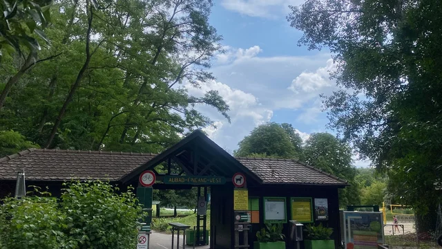 Blick auf den Eingangsbereich im Tullner Aubad.