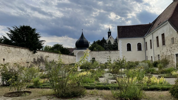 Blick über den Garten zur Kartause.