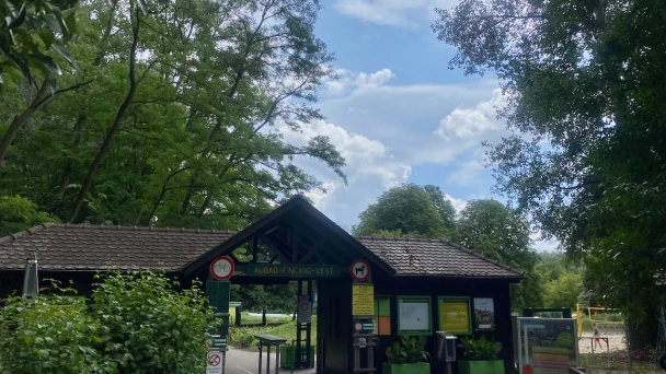 Blick auf den Eingangsbereich im Tullner Aubad.